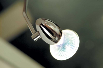 Chrome low voltage cabinet light fitting
