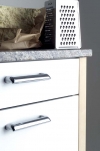 Chrome and Aluminium Handles door front